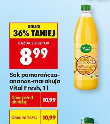 Sok pomarańcza-ananas-marakuja  promocja w Biedronka