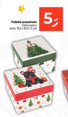 Pudełko prezentowe różne wzory wym. 15,5 x 15,5 x 11 cm promocja w Dealz