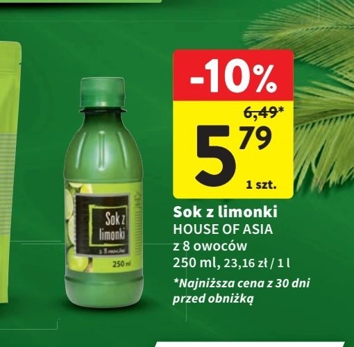 Sok z limonki House of asia promocja w Intermarche