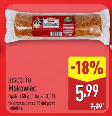 Makowiec BISCOTTO promocja w Aldi