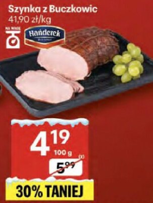 Szynka z Buczkovic promocja w Delikatesy Centrum