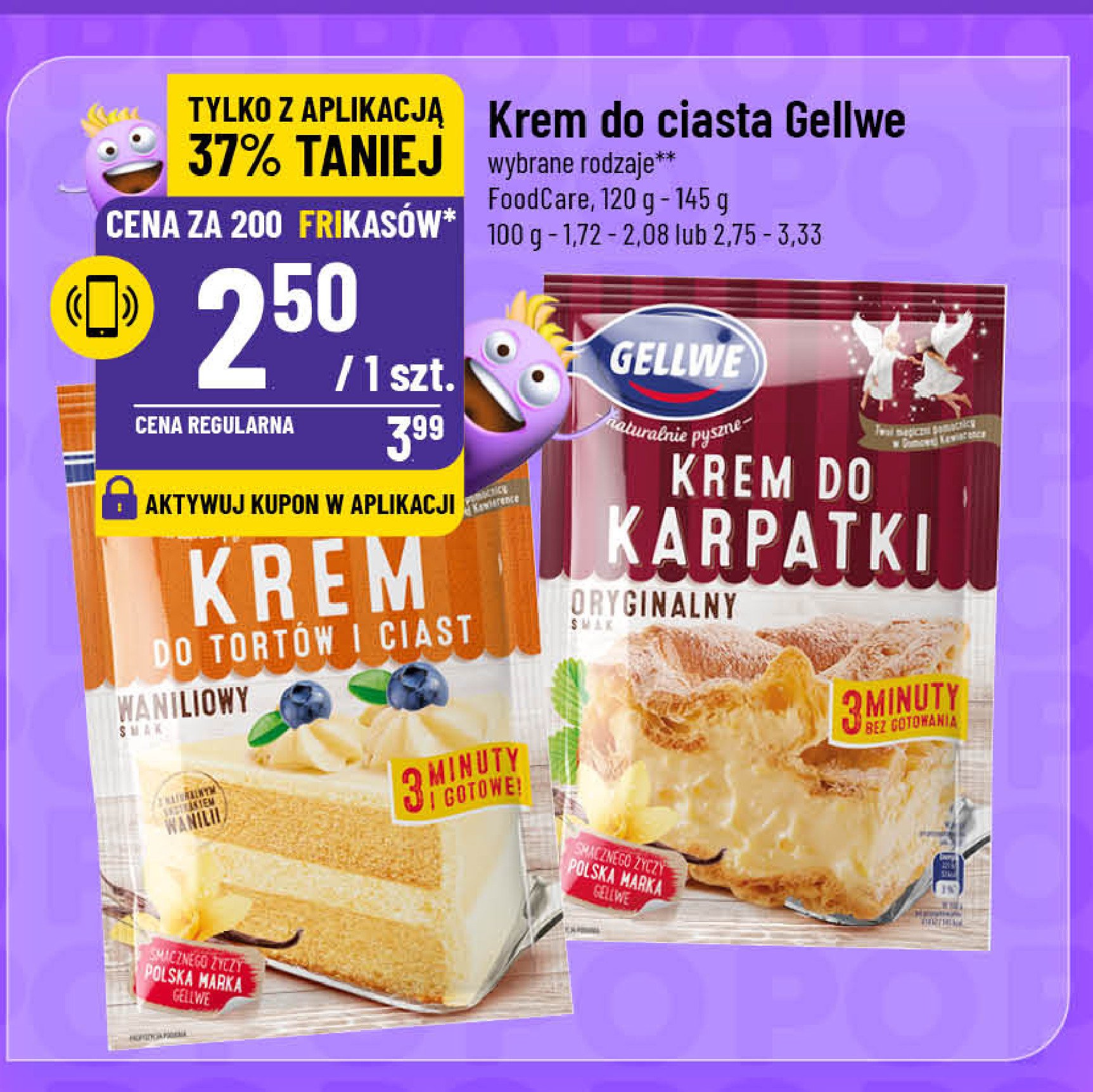 Krem waniliowy Gellwe promocja w POLOmarket