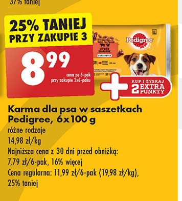 Karma dla psa wybór smaków w galarecie Pedigree promocja