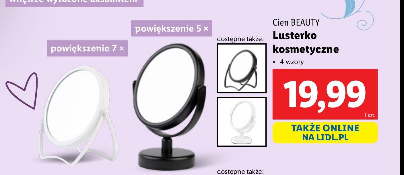 Lusterko kosmetyczne Cien beauty promocja w Lidl