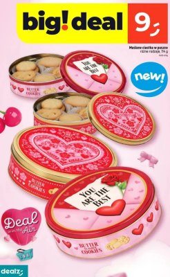 Ciastka maślane w puszce różne rodzaje 114 g promocja w Dealz