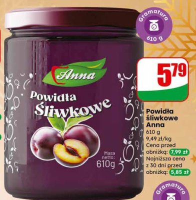 Powidła śliwkowe  promocja w Dino