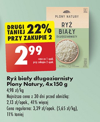 Ryż biały długoziarnisty Plony natury promocja