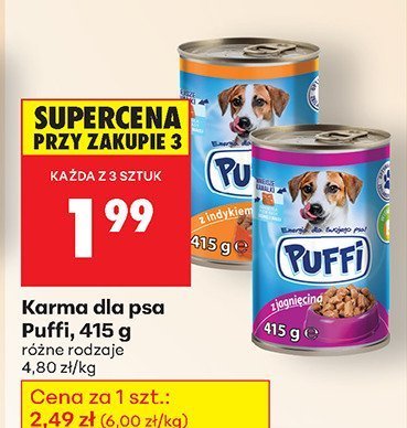 Karma dla psa Puffi, 415 g promocja w Biedronka