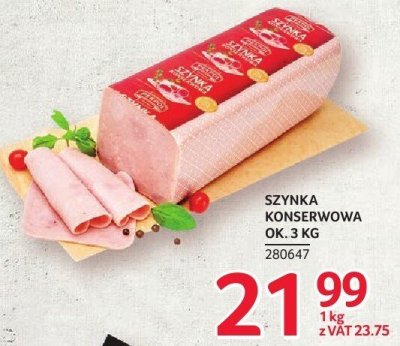 Szynka konserwowa Pekpol ok. 3kg promocja w Selgros