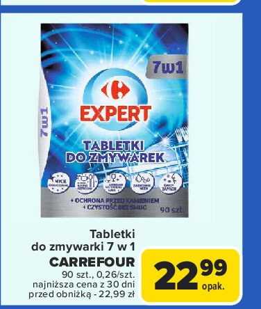 Tabletki do zmywarek 7w1 Carrefour expert promocja w Carrefour Market