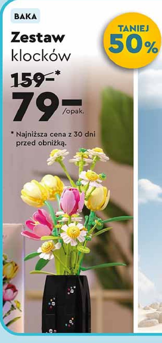 Zestaw klocków kwiatki Baka promocja w Biedronka