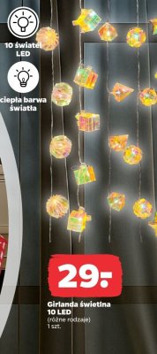 Girlanda świetlna 10 LED (różne rodzaje) promocja w Netto