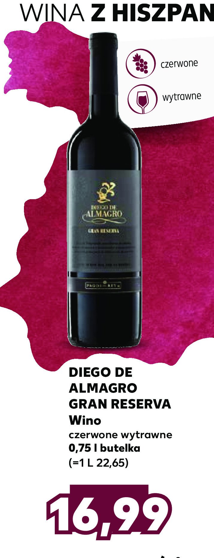 Wino DIEGO DE ALMAGRO GRAN RESERVA promocja