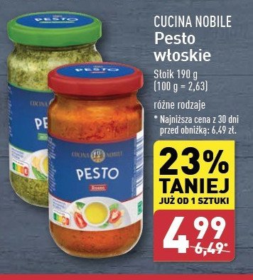 Pesto rosso Cucina nobile promocja w Aldi