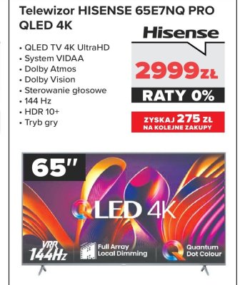 Telewizor 65E7NQ PRO QLED 4K promocja w NEONET