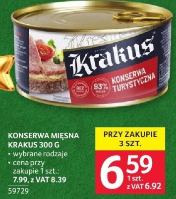 Konserwa mięsna Krakus 300g promocja w Selgros