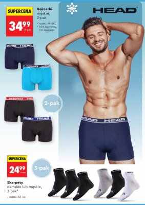 Skarpety damskie lub męskie HEAD 3-pak promocja w Biedronka