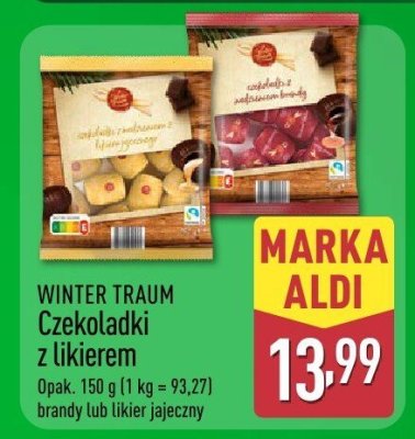 Czekoladki z likierem WINTER TRAUM promocja w Aldi