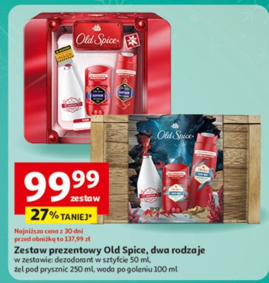 Zestaw prezentowy Old Spice, dwa rodzaje promocja w Auchan