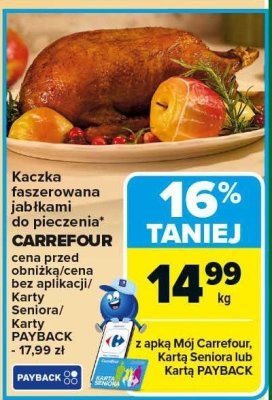 Kaczka faszerowana jabłkami do pieczenia CARREFOUR 1kg promocja w Carrefour Market
