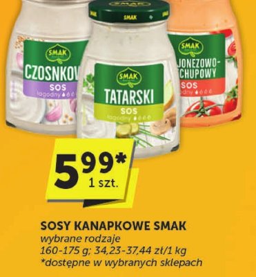 Sosy kanapkowe Smak wybrane rodzaje 160-175 g promocja w Euro Sklep