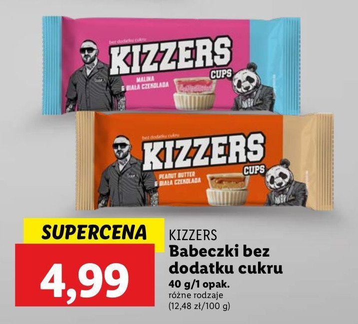 Babeczka masło orzechowe i biała czekolada Kizzers promocja