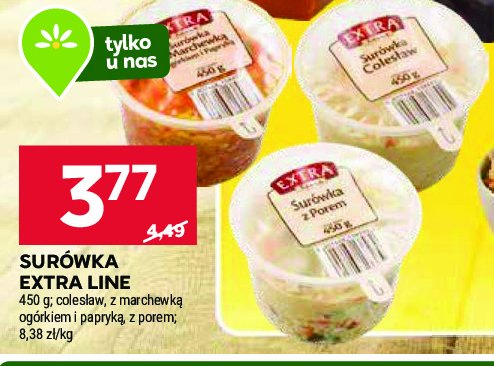 Surówka z marchewką ogórkiem i papryką EXTRA LINE MAXIMA promocja w Stokrotka