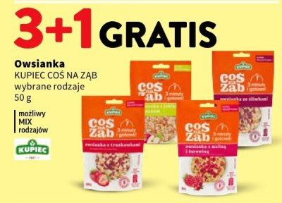 Owsianka Kupiec Coś na Ząb wybrane rodzaje promocja w Intermarche