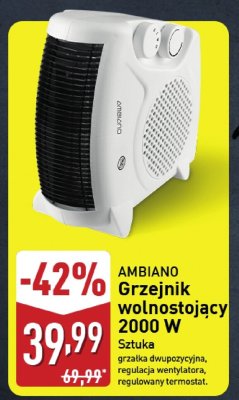 Grzejnik wolnostojący 2000 W AMBIANO Sztuka promocja w Aldi