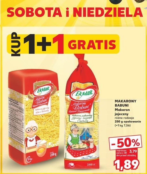 Makaron babuni nitka krajanka Eko-mak promocja w Kaufland