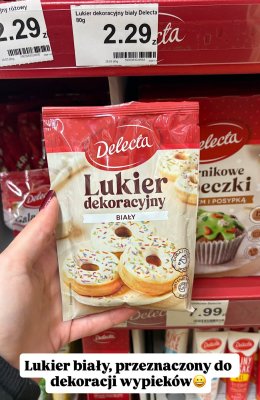Lukier dekoracyjny biały  promocja w Dino