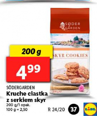 Ciastka kruche z serkiem skyr Sodergarden promocja