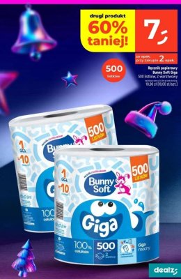 Ręcznik papierowy Bunny Soft Giga 2-warstwowy promocja w Dealz