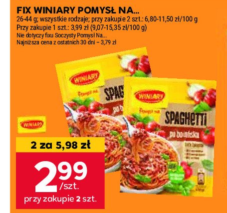 Spaghetti po bolo艅sku Winiary promocja