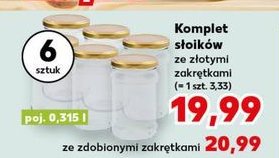 Komplet słoików z zakrętkami 315 ml promocja w Kaufland