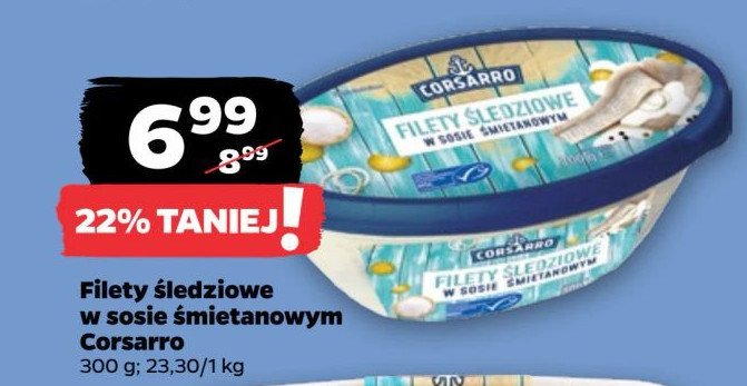 Filety śledziowe w sosie śmietankowym Corsarro promocja w Netto