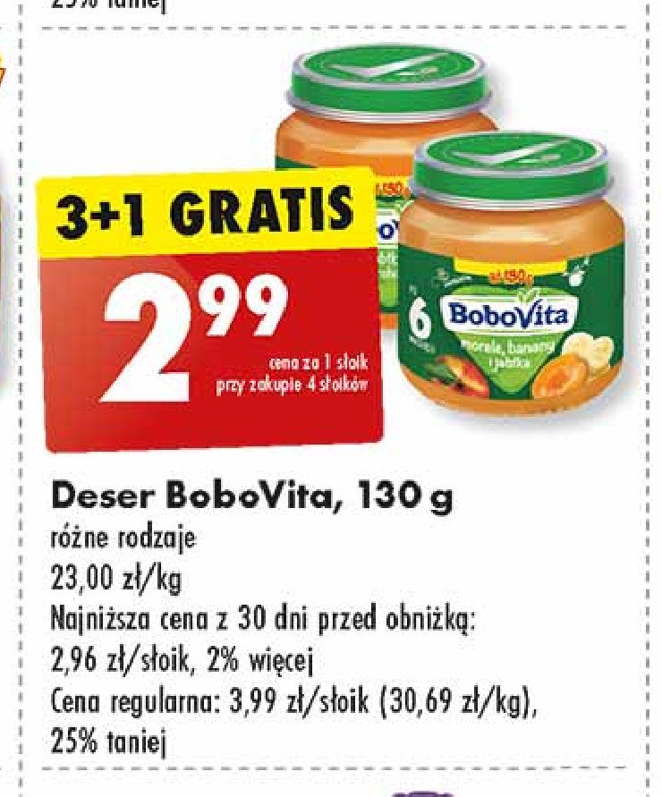 Morele banany i jabłka Bobovita promocja