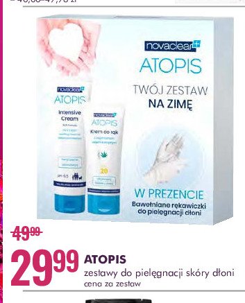 Zestaw na zimę: krem do twarzy i ciała 100 ml + krem do rąk 50 ml Novaclear atopis promocja