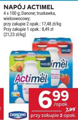 Napój Actimel różne rodzaje Danone promocja w Stokrotka