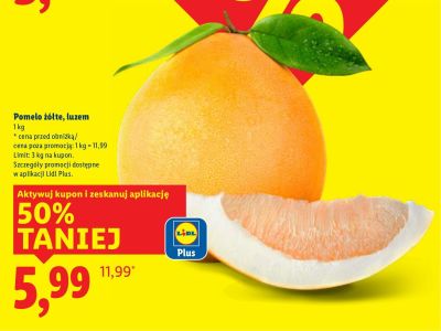 Pomelo żółte, luzem promocja w Lidl