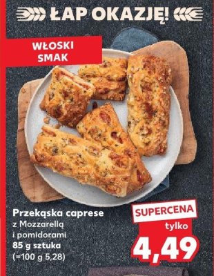 Przekąska caprese z mozzarellą i pomidorami promocja w Kaufland