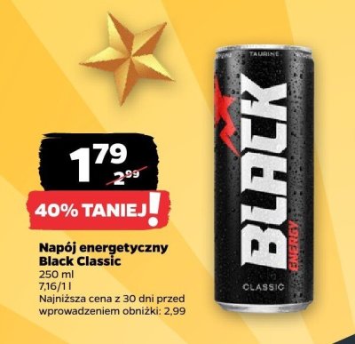 Napój energetyczny Black Classic promocja w Netto