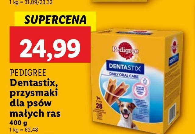 Przysmak dla psa małe rasy Pedigree dentastix promocja w Lidl