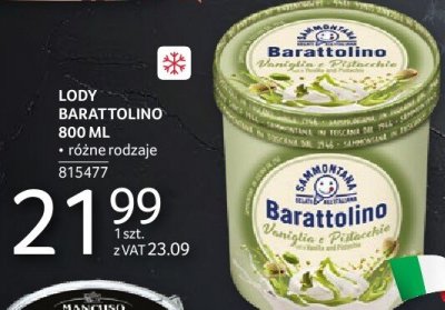 Lody LODY BARATTOLINO 800 ML różne rodzaje promocja w Selgros