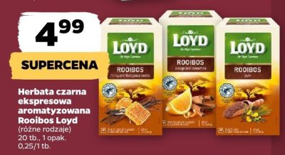 Herbata czarna ekspresowa aromatyzowana Rooibos Loyd (różne rodzaje) promocja w Netto