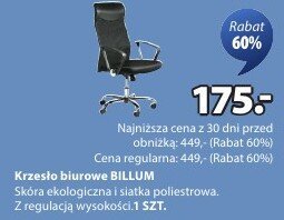 Krzesło biurowe BILLUM promocja w Jysk