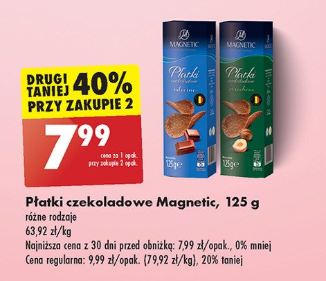 Płatki czekoladowe mleczne Magnetic promocja