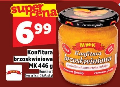 Konfitura brzoskwiniowa MK 446 g promocja w TOPAZ