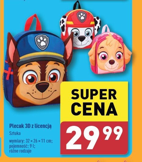 Plecak 3d psi patrol promocja