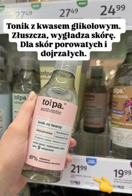 Tonik do twarzy kwas glikolowy Authentic  promocja w Rossmann